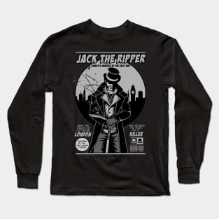 jack the ripper comic vintage style Long Sleeve T-Shirt